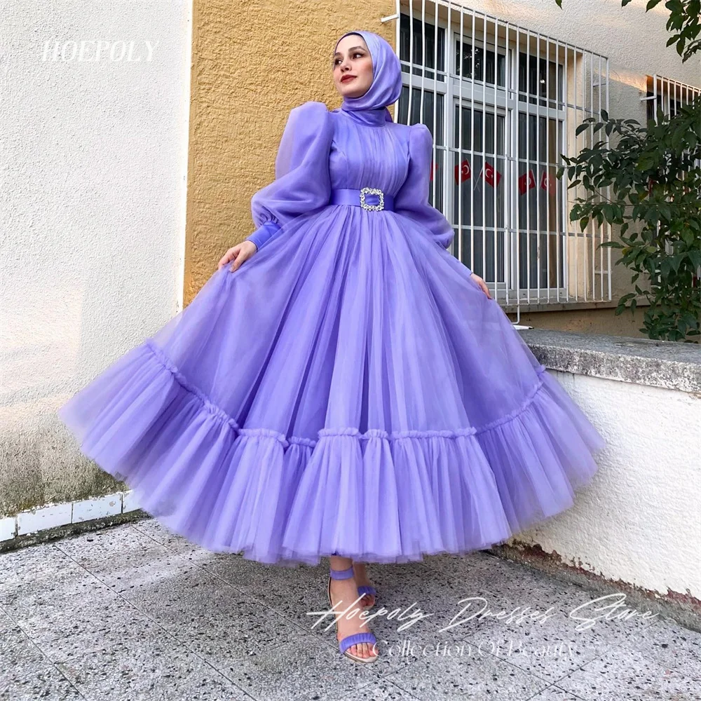 Hoepoly Modest Muslim Lavender Evening Dresses Long Sleeves High Neck Ankle Length Arabic Prom Gowns Formal Party Dress
Hoepoly Modest Muslim Lavender Evening Dresses Long Sleeves High Neck Ankle Length Arabic Prom Gowns Formal Party Dress