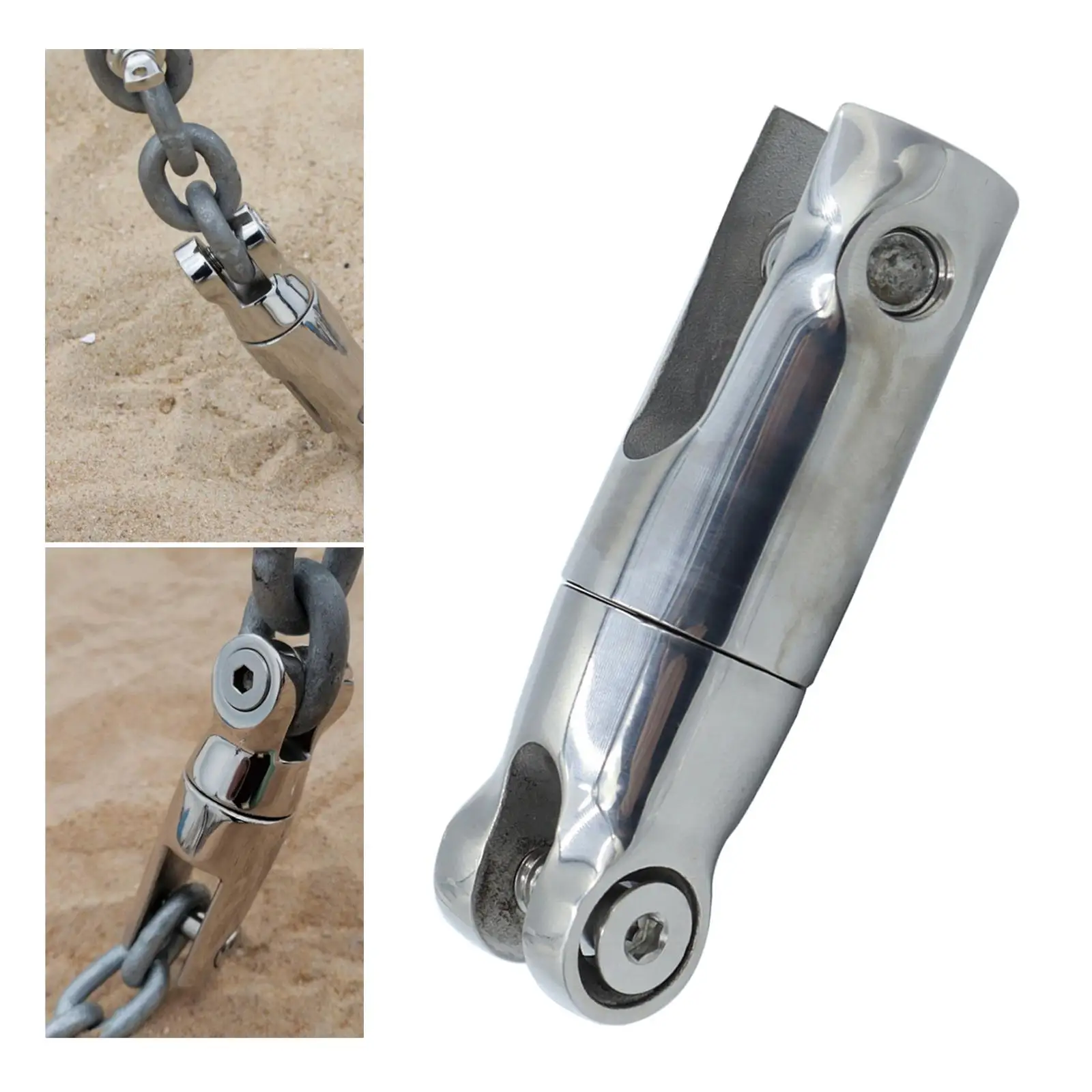 Anchor Swivel Connector 2 Sections Anchor Chain Connector Hardware Accessories Heavy Duty for Ship Kayak Yacht Dinghy Boat
Anchor Swivel Connector 2 Sections Anchor Chain Connector Hardware Accessories Heavy Duty for Ship Kayak Yacht Dinghy Boat