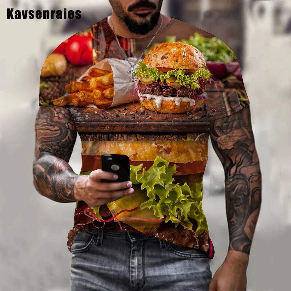 Новое поступление, мужская и женская футболка с 3D принтом гамбургера, новые модные крутые летние топы, Лидер продаж
Новое поступление, мужская и женская футболка с 3D принтом гамбургера, новые модные крутые летние топы, Лидер продаж