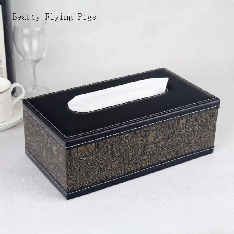 European style retro Egyptian patterned leather tissue box Household living room car napkin drawer Removable Tissue
European style retro Egyptian patterned leather tissue box Household living room car napkin drawer Removable Tissue