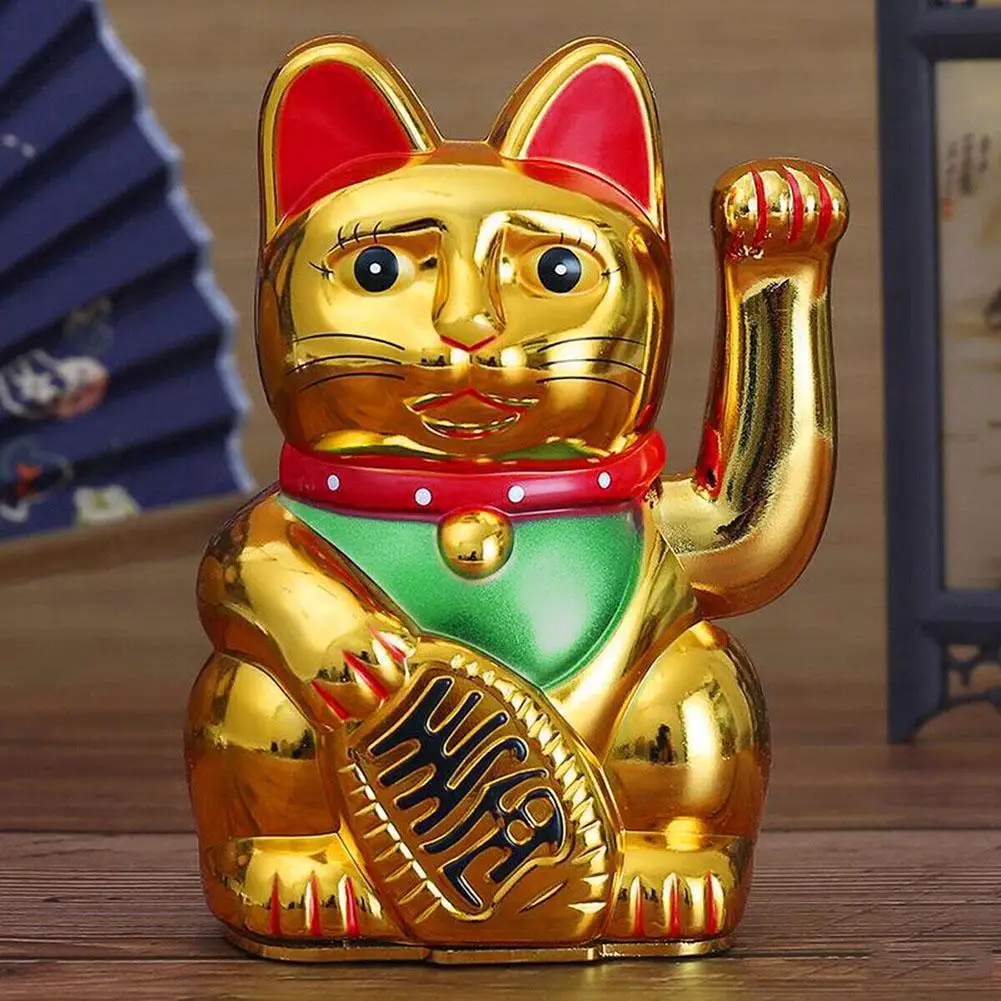

5inch Fortune Lucky Cat Electric Waving Lucky Waving Kitty Ornaments Shop Cashier New Store Opening Gift Decorations