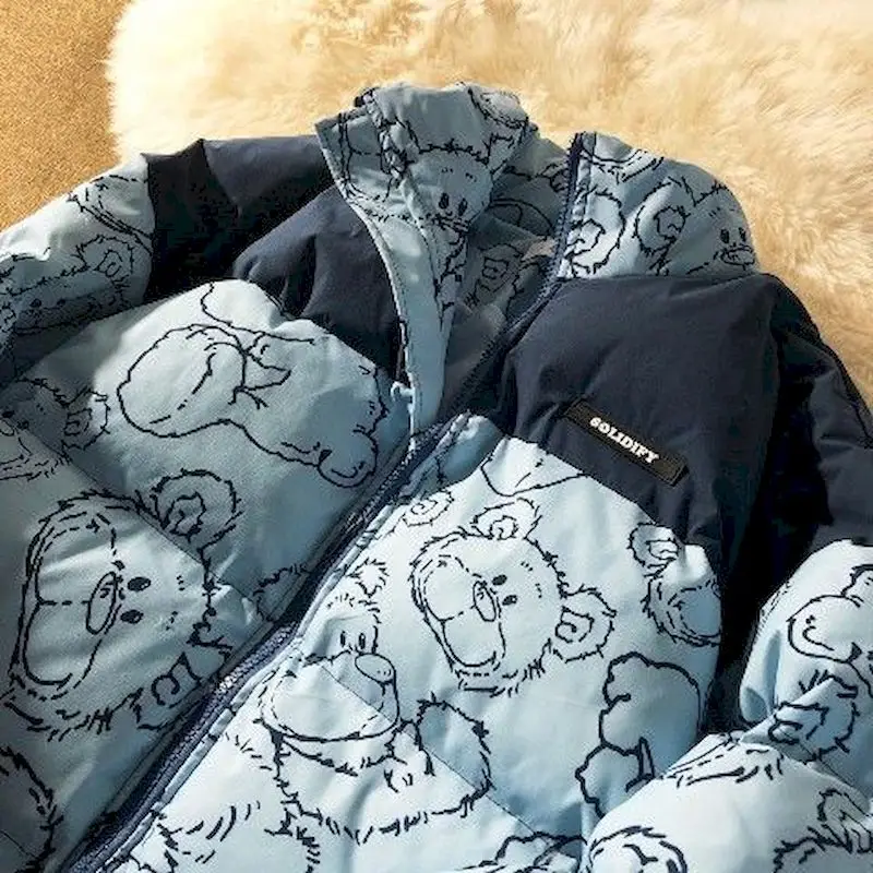 2022 New Winter Women Stand Collar Bear Print Parkas Jackets Fashion Zip Up Thicken Warm Padded Coat Outwear Jacket Preppy Style
2022 New Winter Women Stand Collar Bear Print Parkas Jackets Fashion Zip Up Thicken Warm Padded Coat Outwear Jacket Preppy Style