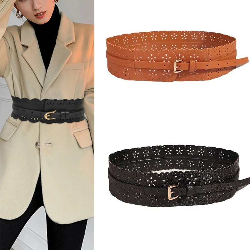 Retro Pu Leather Wide Corset Belt For Women Designer Waist Strap Female Coat Dress Decorated Waistband Breathable Girdle
Retro Pu Leather Wide Corset Belt For Women Designer Waist Strap Female Coat Dress Decorated Waistband Breathable Girdle