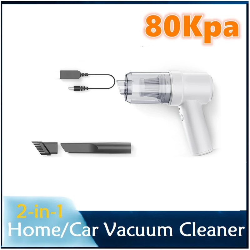

Cordless Vacuum Cleaner 80000Pa Strong Suction Portable Car Vacuum Cleaner Wet Dry Use For Home Office Cleaning Pet