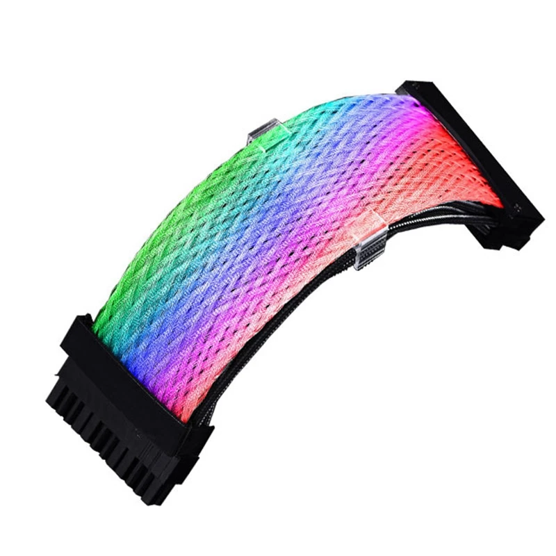 RGB Rainbow Cable 24PIN Extension Cord Neon Line Extension Cable Out Of Sync For PC Case Decoration
RGB Rainbow Cable 24PIN Extension Cord Neon Line Extension Cable Out Of Sync For PC Case Decoration