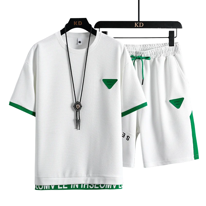 Men's Fashion Bodybuilding Striped Tracksuits Summer Casual Cool Short Sleeve Print Sports Streetwear Graphic T-shirt Shorts Set
Men's Fashion Bodybuilding Striped Tracksuits Summer Casual Cool Short Sleeve Print Sports Streetwear Graphic T-shirt Shorts Set