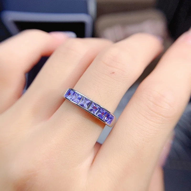 MDINA Natural Tanzanite Ring Ladies Blue Gemstone Delicate Ring Genuine S925 Sterling Silver Jewelry with Certificate
MDINA Natural Tanzanite Ring Ladies Blue Gemstone Delicate Ring Genuine S925 Sterling Silver Jewelry with Certificate