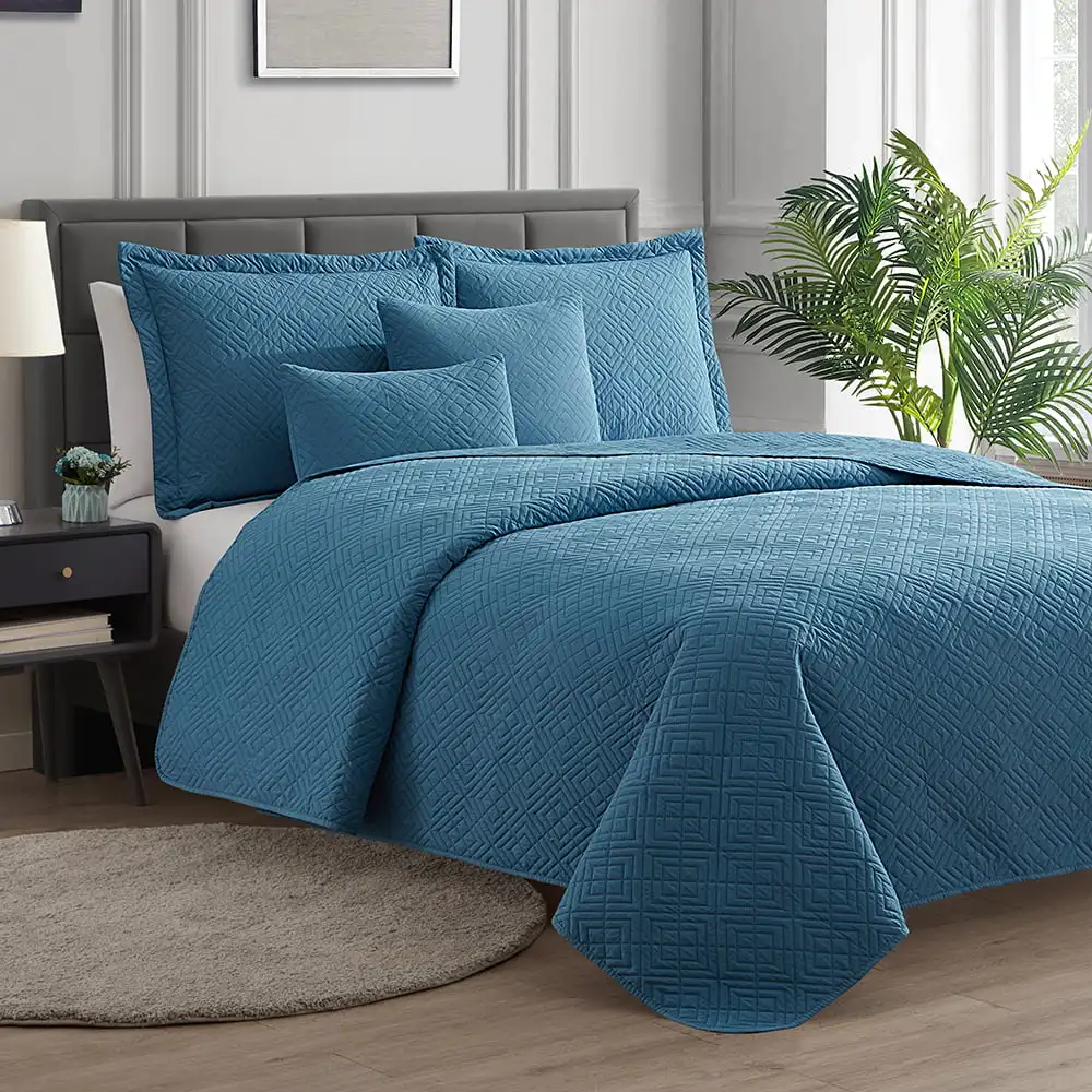 Quilt Set Bedspread - Ultra Soft Microfiber - Weave Pinsonic Lightweight Coverlet - Quilted Comforter 5 Piece Bedding Set - 2 P
Quilt Set Bedspread - Ultra Soft Microfiber - Weave Pinsonic Lightweight Coverlet - Quilted Comforter 5 Piece Bedding Set - 2 P