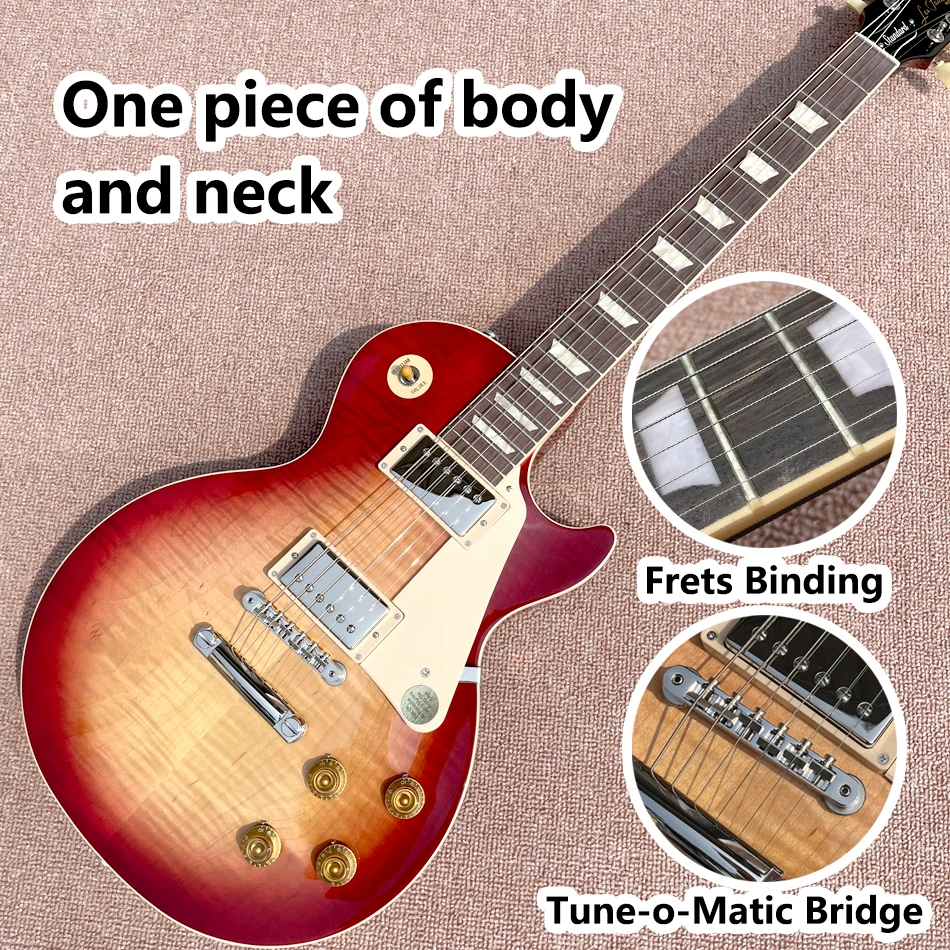 

LP standard 1959 R9 Electric Guitar, Rosewood Fingerboard, Frets Binding, Chrome Hardware, Tune-o-Matic Bridge, Cherry Burst Col