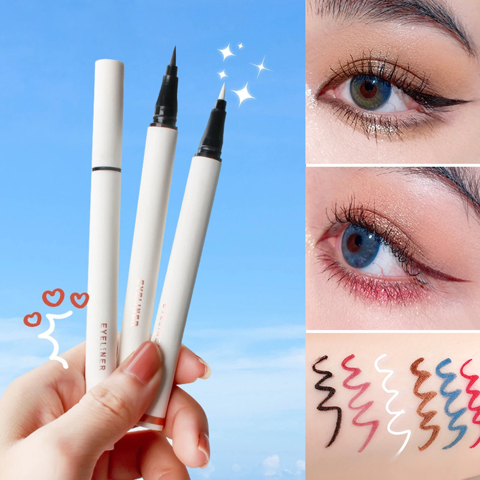 6 Colors Liquid Eyeliner Pen Waterproof Long-lasting Smooth Eyeliner Sweat-proof Not Easy To Smudge Eyeliner Women Eye Cosmetic
6 Colors Liquid Eyeliner Pen Waterproof Long-lasting Smooth Eyeliner Sweat-proof Not Easy To Smudge Eyeliner Women Eye Cosmetic