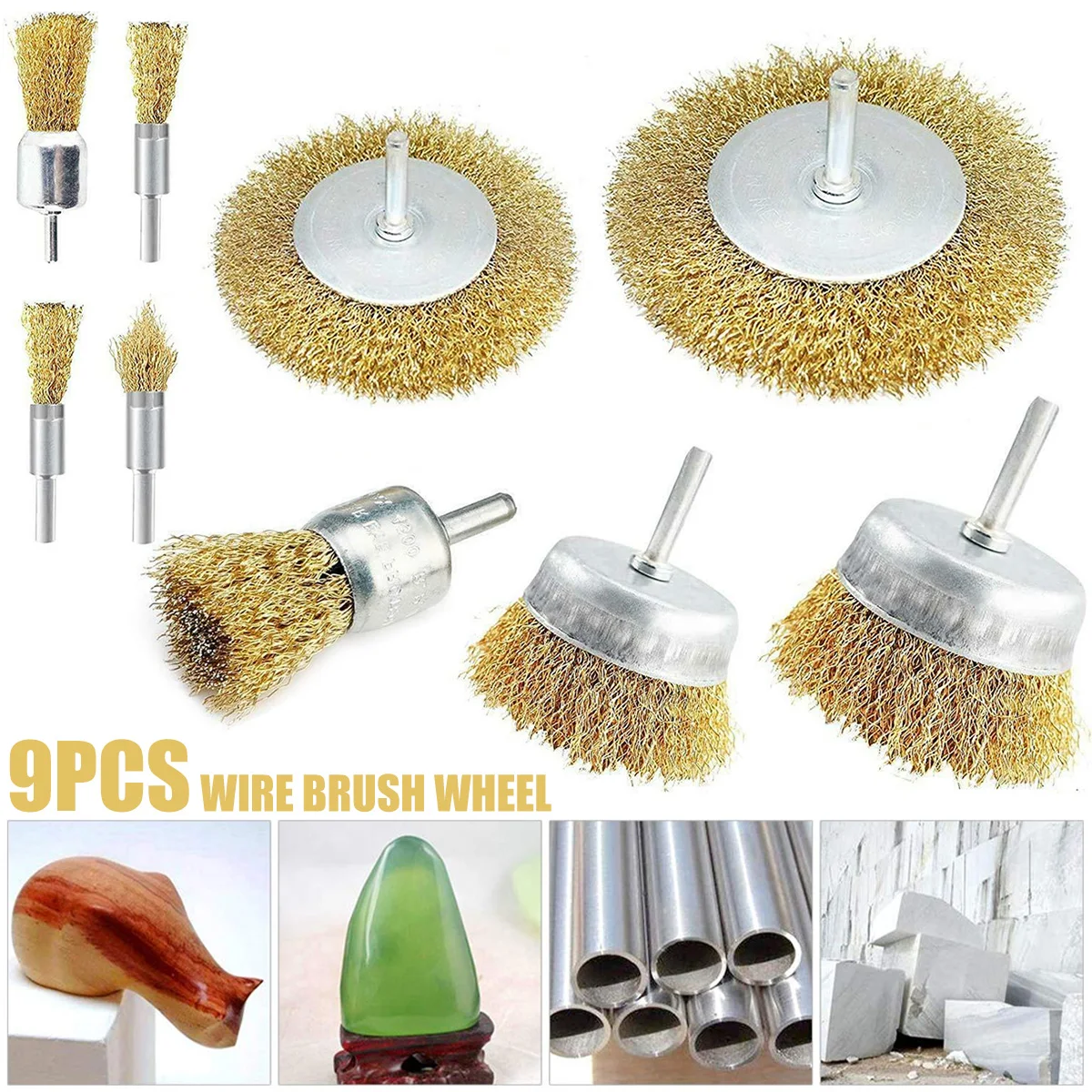 Wire Wheel Brush Scratch Free Wire Drill Brush Attachment Rust Cleaning Paint Removing Deburring Polish Wheel Derusting Tool
Wire Wheel Brush Scratch Free Wire Drill Brush Attachment Rust Cleaning Paint Removing Deburring Polish Wheel Derusting Tool