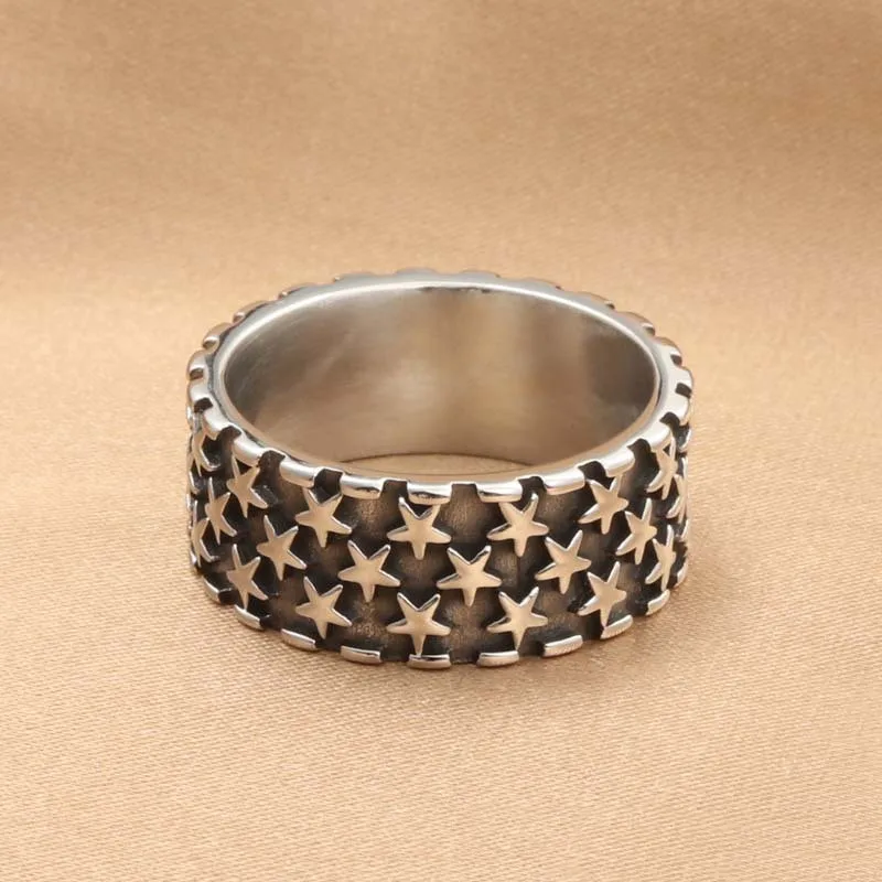 Retro Simple Men Stainless Steel Star Ring Fashion Hip Hop Will Not Fade Jewelry Casual Party Boyfriend Gift
Retro Simple Men Stainless Steel Star Ring Fashion Hip Hop Will Not Fade Jewelry Casual Party Boyfriend Gift