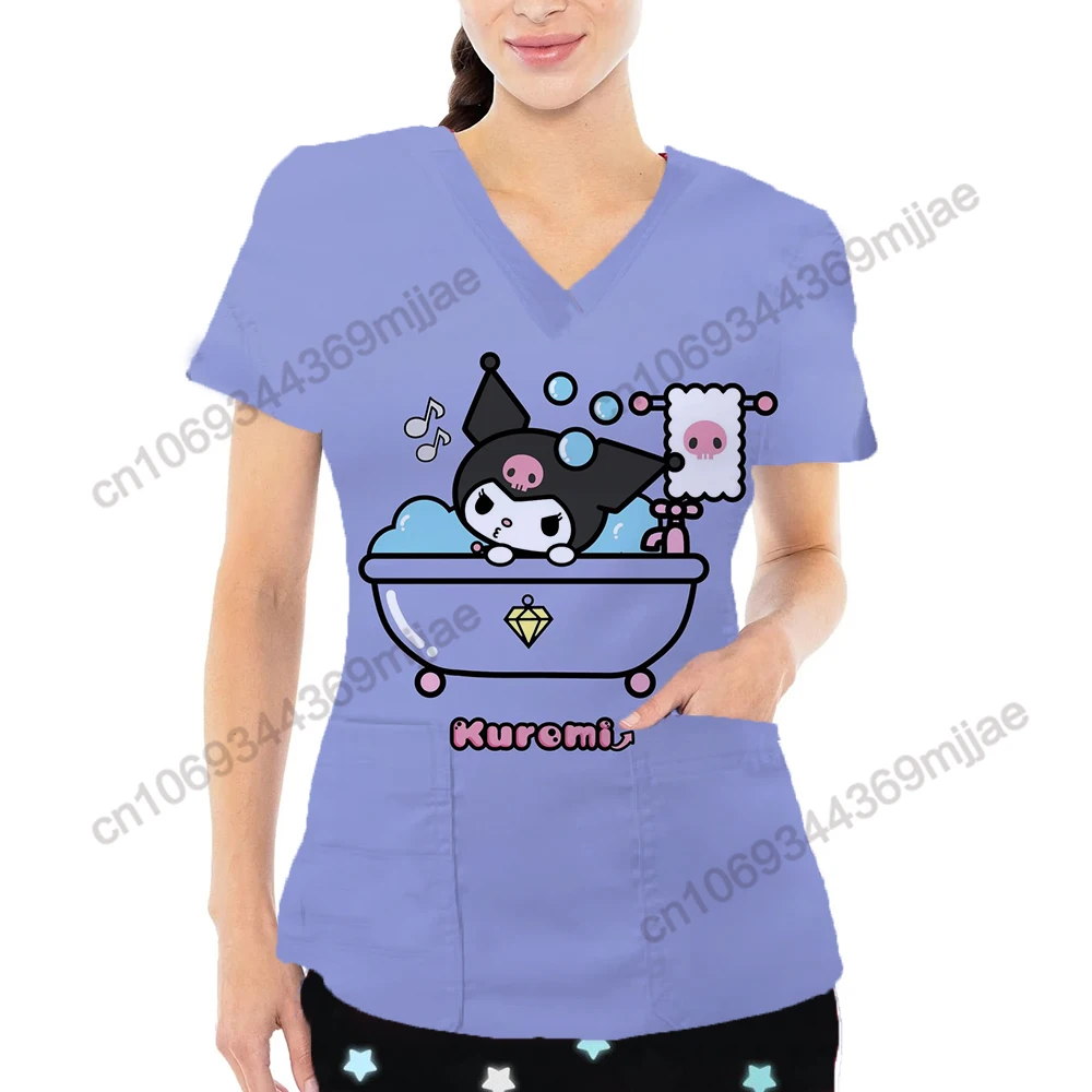 Y2k Women's Short Sleeve T-shirt Nurse Uniform V-neck Stylish Stylish Women's Blouse Pockets High Elasticity Womens Clothing Yk2
Y2k Women's Short Sleeve T-shirt Nurse Uniform V-neck Stylish Stylish Women's Blouse Pockets High Elasticity Womens Clothing Yk2