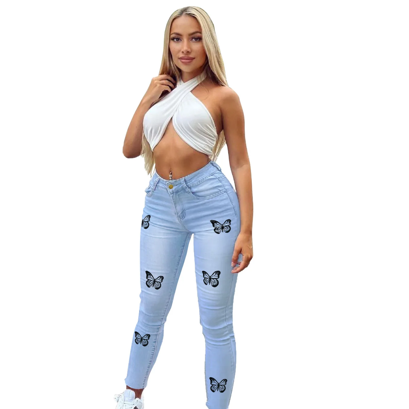Women's High Waist Printed Jeans Sexy Cool Stretch Skinny Denim Pants Women Retro Washed Elastic Slim Jeans
Women's High Waist Printed Jeans Sexy Cool Stretch Skinny Denim Pants Women Retro Washed Elastic Slim Jeans