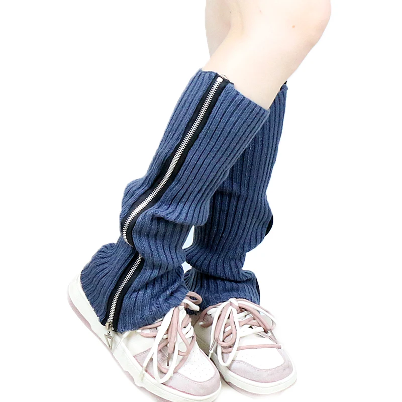 Women Gothic Punk Ribbed Knitted Leg Warmers Harajuku Side Zipper Up Solid Color Boot Socks Student Knee High Foot Cover
Women Gothic Punk Ribbed Knitted Leg Warmers Harajuku Side Zipper Up Solid Color Boot Socks Student Knee High Foot Cover