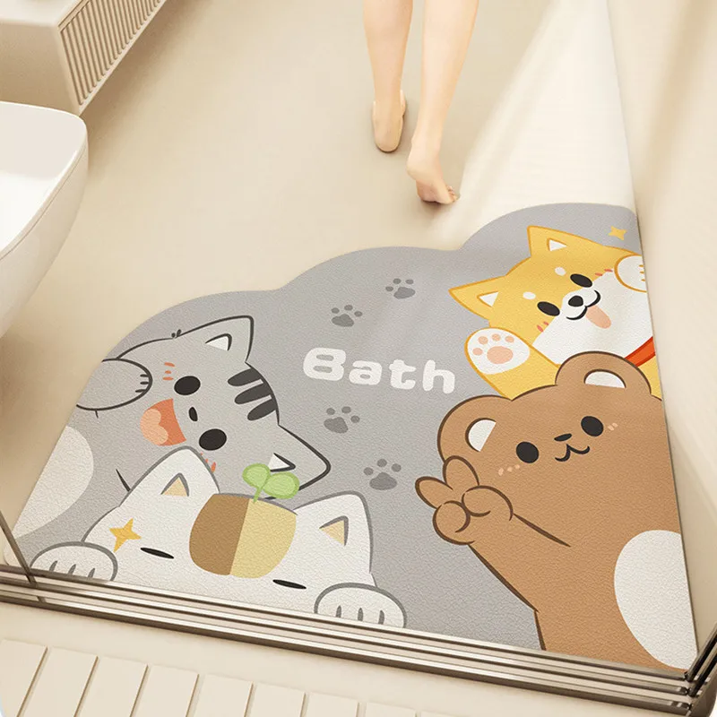 Creative Special-shaped Cartoon Bath Mat Absorbent Quick-drying Floor Mat Toilet Shower Room Decorative Door Mat Nappa Leather
Creative Special-shaped Cartoon Bath Mat Absorbent Quick-drying Floor Mat Toilet Shower Room Decorative Door Mat Nappa Leather