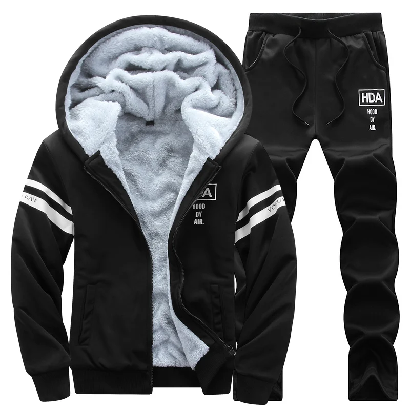 Fashion Male Thick Warm Outwear Sportswear Sets Jackets+Trousers Men Winter Wool liner Warm Sets Sweatshirts Hoodies+Pants 4XL
Fashion Male Thick Warm Outwear Sportswear Sets Jackets+Trousers Men Winter Wool liner Warm Sets Sweatshirts Hoodies+Pants 4XL
