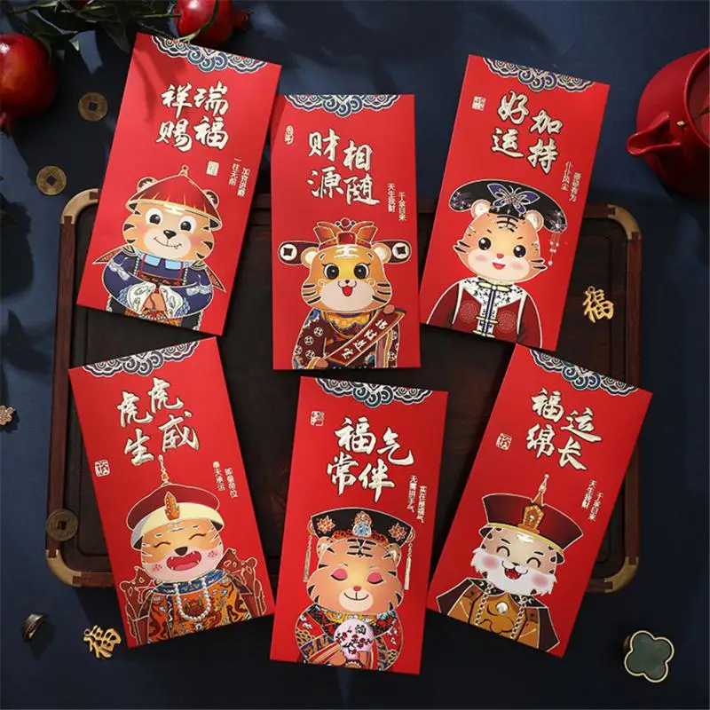 6Pcs 2022 Cute Cartoon Tiger Print Lucky Festival Money Pockets Chinese Zodiac New Year Red Envelopes Party Supplies
6Pcs 2022 Cute Cartoon Tiger Print Lucky Festival Money Pockets Chinese Zodiac New Year Red Envelopes Party Supplies