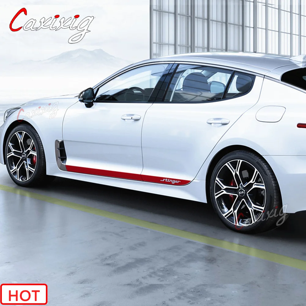 Автомобильная наклейка на дверь и боковую юбку для KIA Stinger, декор кузова автомобиля, Виниловая наклейка, гоночные спортивные полосы, автомоб... 
Автомобильная наклейка на дверь и боковую юбку для KIA Stinger, декор кузова автомобиля, Виниловая наклейка, гоночные спортивные полосы, автомоб...