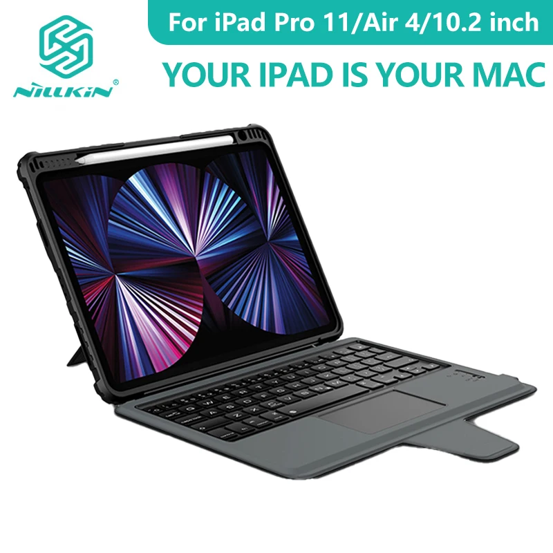 NILLKIN For iPad Pro 11 2021/2020 Case Bluetooth Keyboard Case For iPad 9th Generation Case Touch Pad with Pencil Holder
NILLKIN For iPad Pro 11 2021/2020 Case Bluetooth Keyboard Case For iPad 9th Generation Case Touch Pad with Pencil Holder