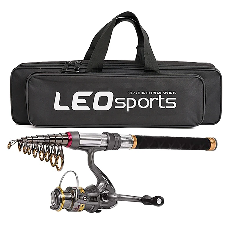 LEO Fishing Rod Reel Combo Carbon Telescopic Fishing Pole Spinning Reels With Fishing Carrier Bag For Travel Fishing
LEO Fishing Rod Reel Combo Carbon Telescopic Fishing Pole Spinning Reels With Fishing Carrier Bag For Travel Fishing