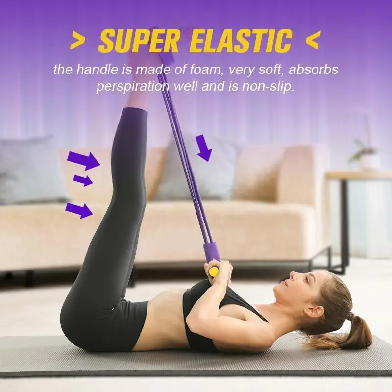 Multi-Functional Four-Tube Pulling Rope Yoga Elastic Belt Pedal Tension Gym Sport Training Elastic Fitness Equipment
Multi-Functional Four-Tube Pulling Rope Yoga Elastic Belt Pedal Tension Gym Sport Training Elastic Fitness Equipment