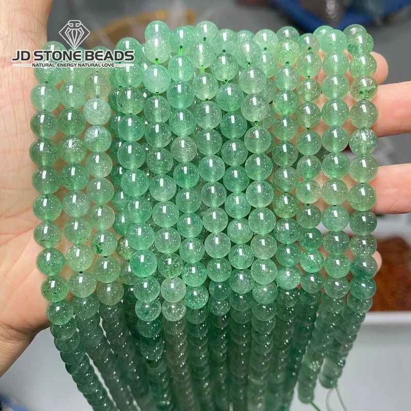 Natural Stone Green Strawberry Quartz Beads Round Loose Spacer Crystal Beads For Jewelry Making Diy Bracelet Necklace Accesory
Natural Stone Green Strawberry Quartz Beads Round Loose Spacer Crystal Beads For Jewelry Making Diy Bracelet Necklace Accesory