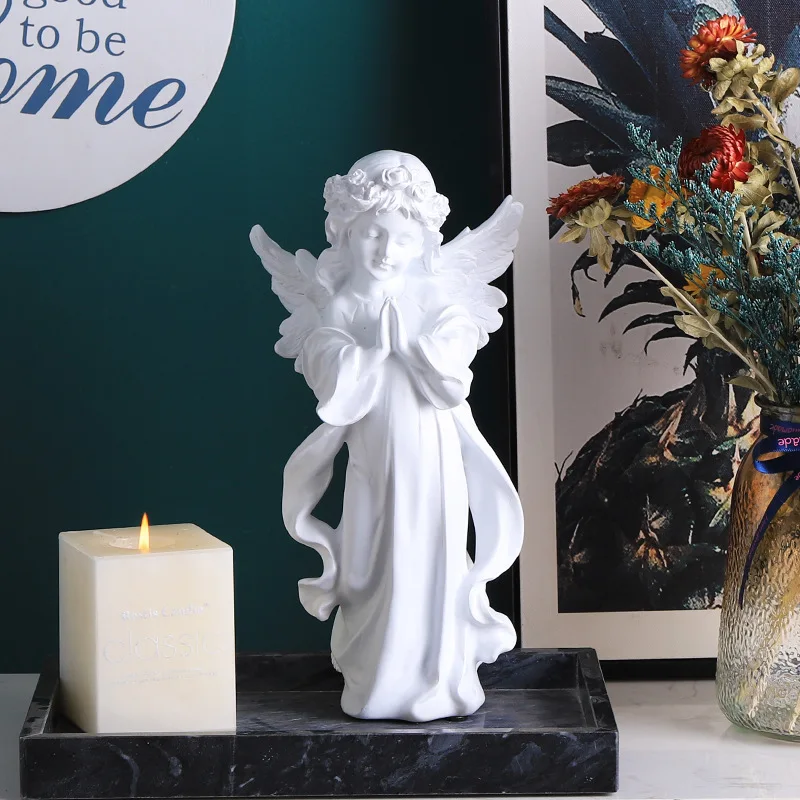 European-Style Retro White Angel Girl Decoration Plaster Figure Statue Wine Cabinet Decoration Modern Light Luxury Nordic Style
European-Style Retro White Angel Girl Decoration Plaster Figure Statue Wine Cabinet Decoration Modern Light Luxury Nordic Style