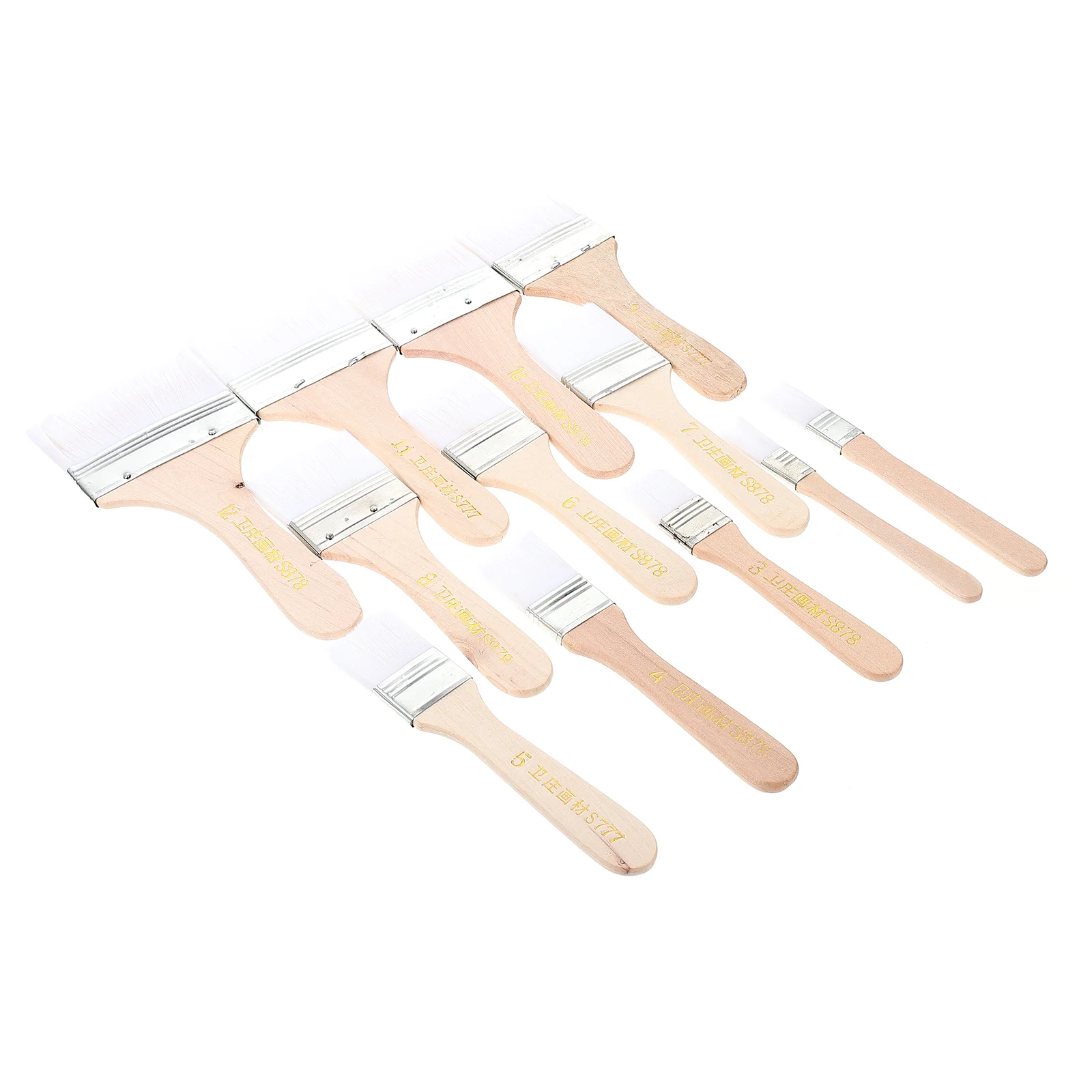 12 Pcs Oil Watercolor Painting Tools Flat Hake Brushes Brushes Painting Oil Paintbrush Scrubbing Brush
12 Pcs Oil Watercolor Painting Tools Flat Hake Brushes Brushes Painting Oil Paintbrush Scrubbing Brush
