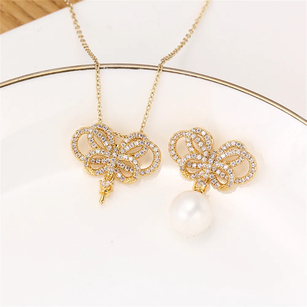 Domestic 14k Gold-coated Color-preserving Bow Micro-inlaid Zircon Pearl Pendant DIY Accessories Pendant Temperament Female
Domestic 14k Gold-coated Color-preserving Bow Micro-inlaid Zircon Pearl Pendant DIY Accessories Pendant Temperament Female