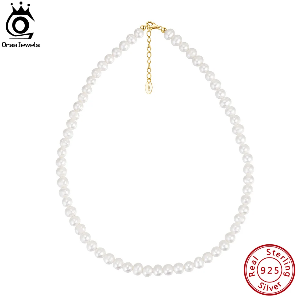ORSA JEWELS Handpicked 925 Sterling Silver Handmade 6-7mm Freashwater Pearl Choker Necklace for Women Fine Jewelry Gifts GPN25
ORSA JEWELS Handpicked 925 Sterling Silver Handmade 6-7mm Freashwater Pearl Choker Necklace for Women Fine Jewelry Gifts GPN25