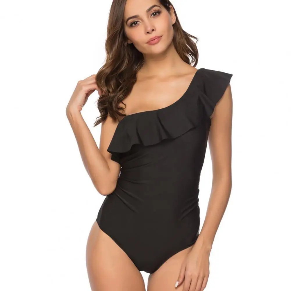 Монокини женское однотонное с открытой спиной и высокой талией, Цельный купальник-Бикини на одно плечо с оборками, пляжная одежда
Монокини женское однотонное с открытой спиной и высокой талией, Цельный купальник-Бикини на одно плечо с оборками, пляжная одежда