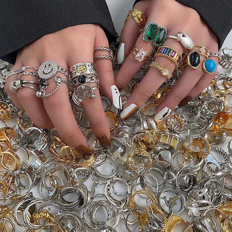 Silver Gold Colour Punk Rings For Women heart geometry Korean Style Vintage Jewelry Aesthetic Accessories 2022 Trend GaaBou
Silver Gold Colour Punk Rings For Women heart geometry Korean Style Vintage Jewelry Aesthetic Accessories 2022 Trend GaaBou