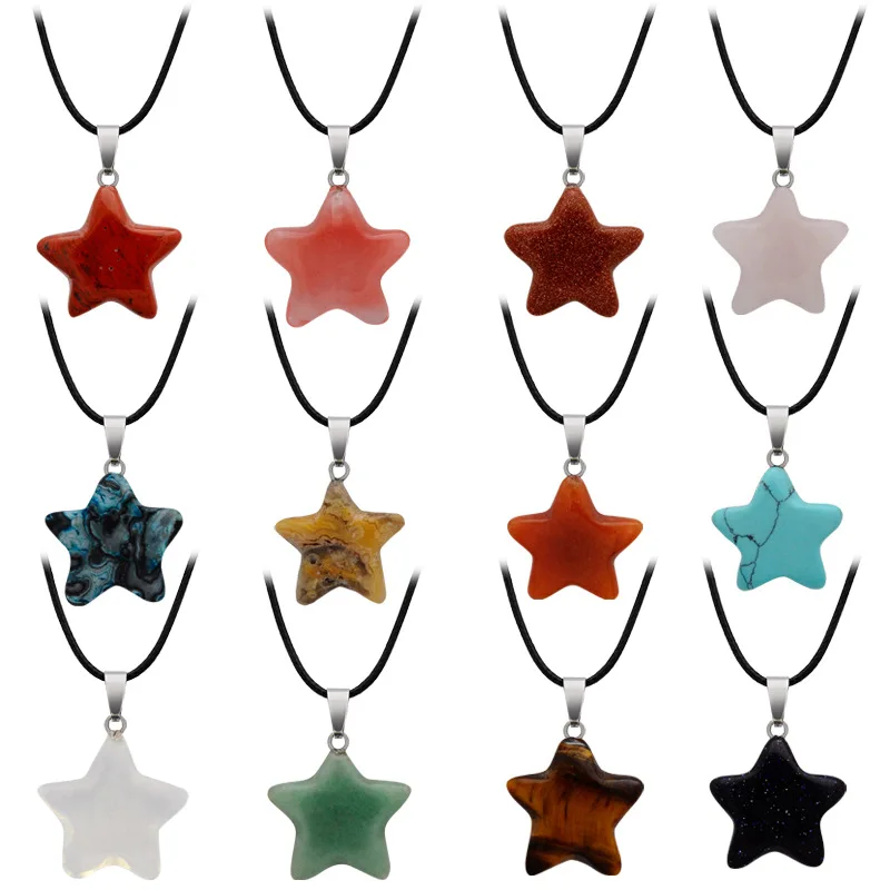 Natural Stone Hand Carved Five-pointed Star Pendant Original Stone Crystal Lucky Star Pendant
Natural Stone Hand Carved Five-pointed Star Pendant Original Stone Crystal Lucky Star Pendant