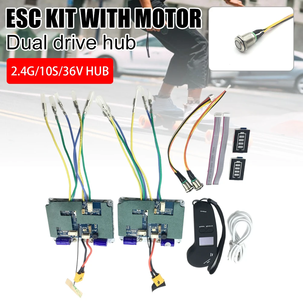 Electric Skateboard ESC Kit 36V Electric Skateboard Wireless Controller Longboard Brushless Motors ESC Set
Electric Skateboard ESC Kit 36V Electric Skateboard Wireless Controller Longboard Brushless Motors ESC Set