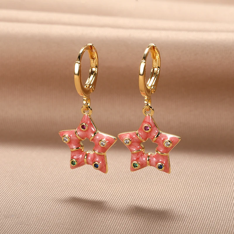 Summer Cute starfish Drop Earrings For Girl Women Beach Jewelry Rhinestone Small Sea Star Earrings Seaside Holiday Necessary
Summer Cute starfish Drop Earrings For Girl Women Beach Jewelry Rhinestone Small Sea Star Earrings Seaside Holiday Necessary