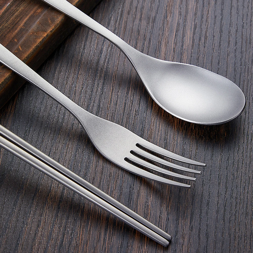 Brand New Chopsticks Fork Spoon Pinic Titanium Comfortable Durable Frosted Texture Functional Home Use No Smell
Brand New Chopsticks Fork Spoon Pinic Titanium Comfortable Durable Frosted Texture Functional Home Use No Smell