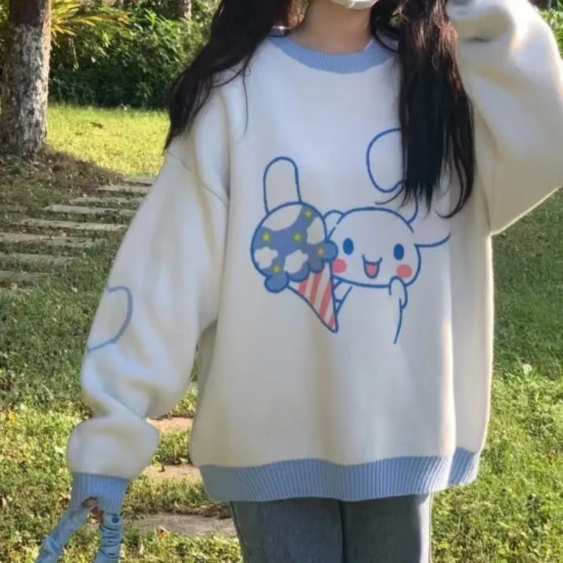 Anime Sanrio Cinnamoroll Kawaii Knitted Sweater New Cute Sweet Fairy Soft Student Autumn Winter Warm Pullover Girl Birthday Gift
Anime Sanrio Cinnamoroll Kawaii Knitted Sweater New Cute Sweet Fairy Soft Student Autumn Winter Warm Pullover Girl Birthday Gift