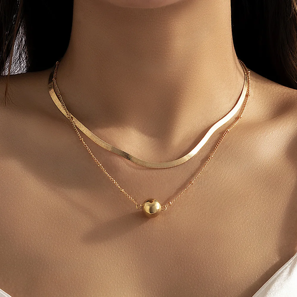 Ailodo Punk Snake Chain Necklace For Women Fashion Gold Silver Color Round Bead Pendant Necklace Party Wedding Jewelry Girl Gift
Ailodo Punk Snake Chain Necklace For Women Fashion Gold Silver Color Round Bead Pendant Necklace Party Wedding Jewelry Girl Gift