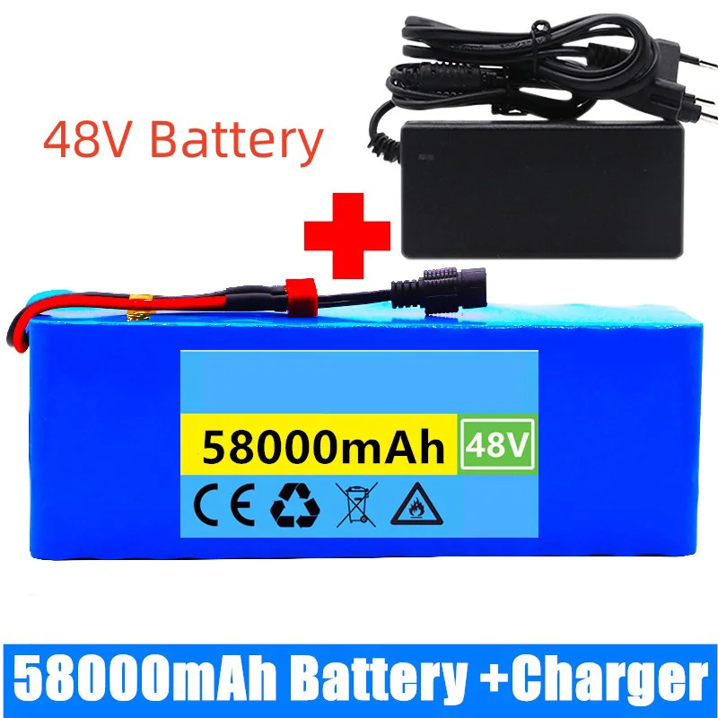 48v lithium ion Batterie 58Ah 1000w 13S3P 18650 li-ion Battery Pack For 54.6v E-bike Electric bicycle Scooter with BMS + Charger
48v lithium ion Batterie 58Ah 1000w 13S3P 18650 li-ion Battery Pack For 54.6v E-bike Electric bicycle Scooter with BMS + Charger