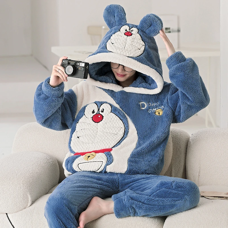 Anime Cat Winter Men Pijama Sets Thicken Soft Sleepwear Hooded Pyjama Male Loungewear Coral velvet Men's Pajamas Warm Homewear
Anime Cat Winter Men Pijama Sets Thicken Soft Sleepwear Hooded Pyjama Male Loungewear Coral velvet Men's Pajamas Warm Homewear