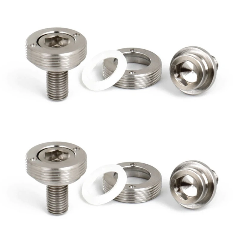 2X Titanium Alloy M8X15 Bicycle Hex Bolts For Brompton Bottom Bracket With Dust Cap Gasket Bike Parts- Titanium
2X Titanium Alloy M8X15 Bicycle Hex Bolts For Brompton Bottom Bracket With Dust Cap Gasket Bike Parts- Titanium