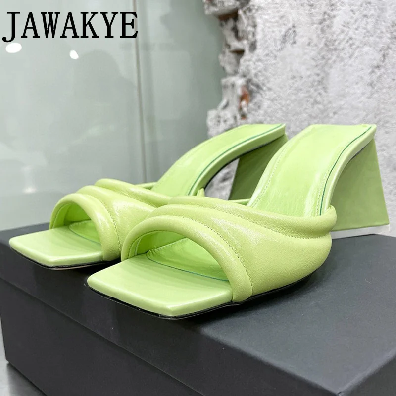 Triangle Heels Genuine Leather Slippers Summer Beach Square Toe Shoes Women Designer Brand High Quality Sandals Ladies Slide
Triangle Heels Genuine Leather Slippers Summer Beach Square Toe Shoes Women Designer Brand High Quality Sandals Ladies Slide