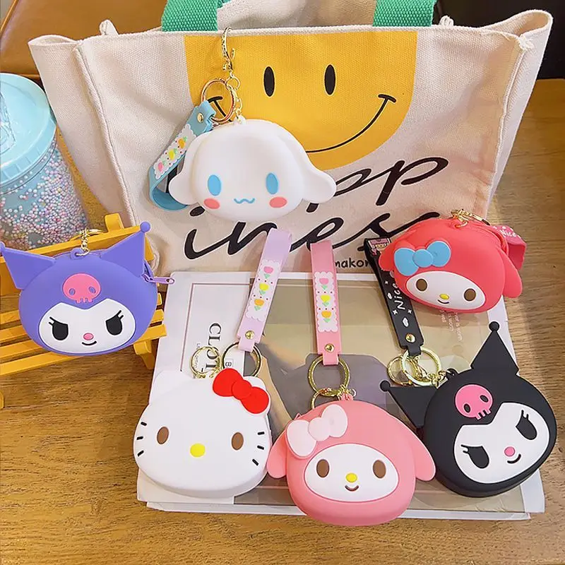 Sanrio Cartoon Silicone Coin Purse Storage Card Bag Mini Anime Kuromi Cinnamoroll Hello Kitty Cute Pendant Key Chain Girl Gift
Sanrio Cartoon Silicone Coin Purse Storage Card Bag Mini Anime Kuromi Cinnamoroll Hello Kitty Cute Pendant Key Chain Girl Gift