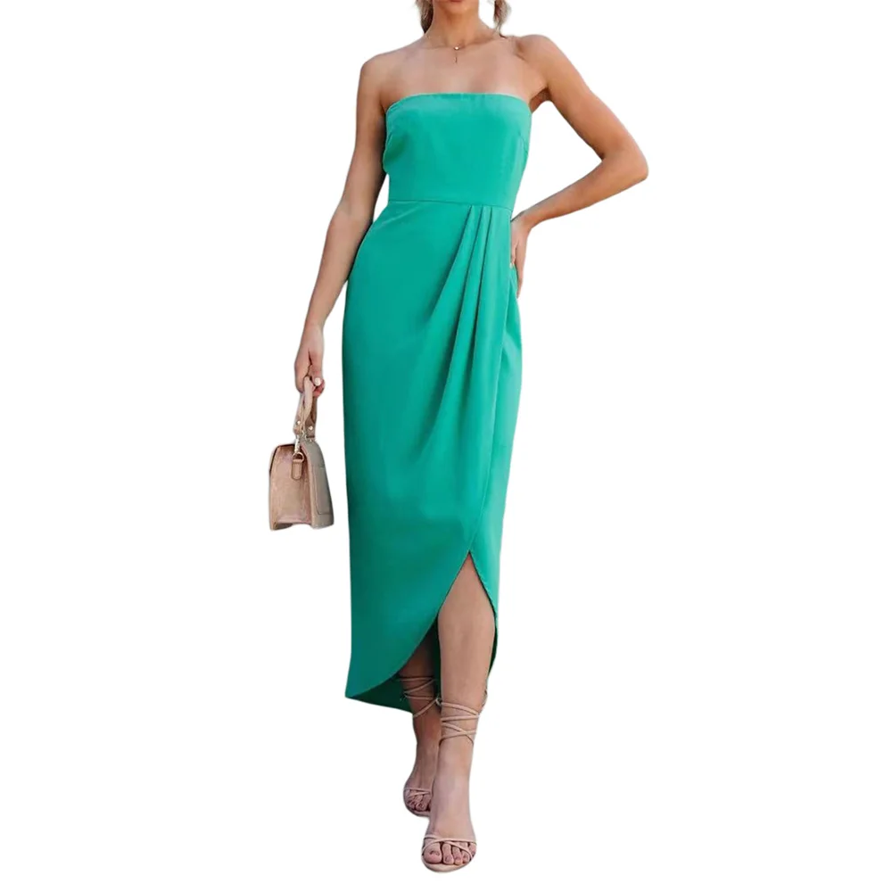 Douhoow Women Strapless Slit Party Dress Sexy Summer Backless Wrap Chest Dress Solid Color Slim Fit Cocktail Club Dress Femme
Douhoow Women Strapless Slit Party Dress Sexy Summer Backless Wrap Chest Dress Solid Color Slim Fit Cocktail Club Dress Femme