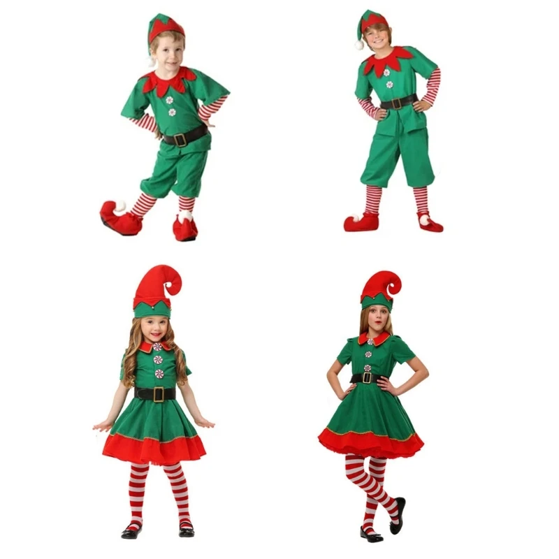 Boy Girl Christmas Santa Claus Costume Kids Children Family Green Elf Cosplay Costumes Xmas Party Suit 
Boy Girl Christmas Santa Claus Costume Kids Children Family Green Elf Cosplay Costumes Xmas Party Suit