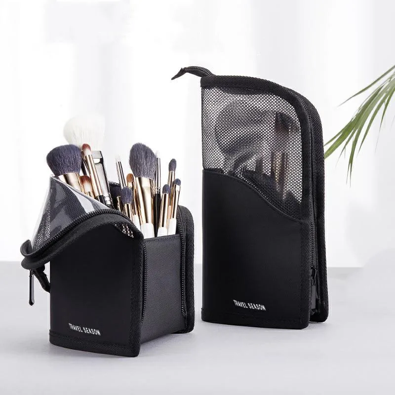 Women Cosmetic Bag Zipper 1 Pc Stand Makeup Bag for Women Travel Female Makeup Brush Holder Organizer Watertight Toiletry Bag
Women Cosmetic Bag Zipper 1 Pc Stand Makeup Bag for Women Travel Female Makeup Brush Holder Organizer Watertight Toiletry Bag