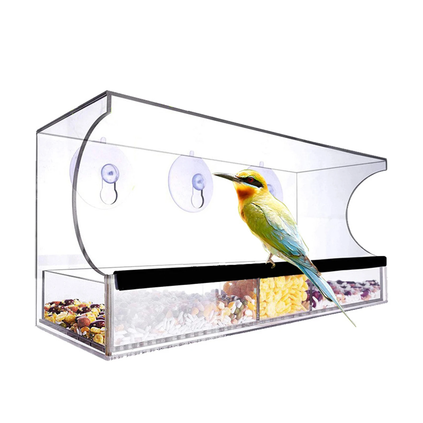Acrylic Transparent Window Bird Feeder With Powerful Suction Cup Large Clear Weatherproof Bird House Food Feeding Tool Accessory
Acrylic Transparent Window Bird Feeder With Powerful Suction Cup Large Clear Weatherproof Bird House Food Feeding Tool Accessory