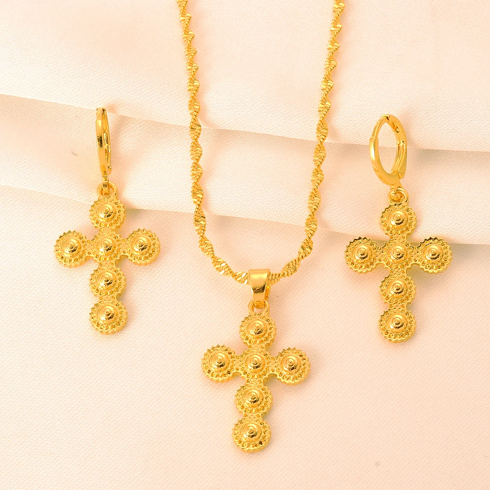 Ethiopian Africa Dubai Gold Color Cross Christian Set Necklace Earrings& Ring Habesha Jewelry Eritrean Best Holiday Gifts
Ethiopian Africa Dubai Gold Color Cross Christian Set Necklace Earrings& Ring Habesha Jewelry Eritrean Best Holiday Gifts