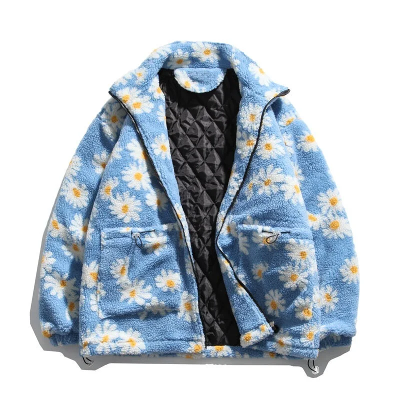 Cotton Padded Thick Parkas Jackets Streetwear Hip Hop Daisy Print Fleece Warm Full Zip Coats Fashion Harajuku Outwear
Cotton Padded Thick Parkas Jackets Streetwear Hip Hop Daisy Print Fleece Warm Full Zip Coats Fashion Harajuku Outwear